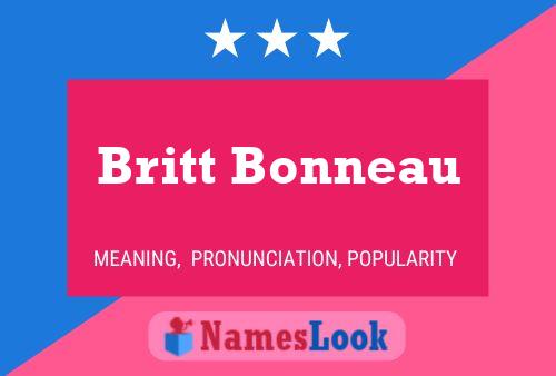 Britt Bonneau Namensposter