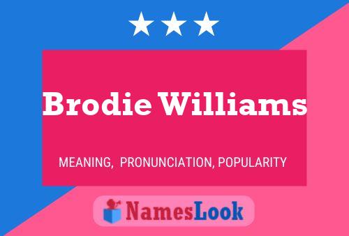 Brodie Williams Namensposter