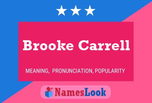 Brooke Carrell Namensposter