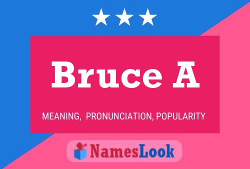 Bruce A Namensposter