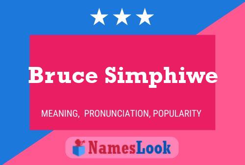 Bruce Simphiwe Namensposter