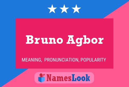 Bruno Agbor Namensposter