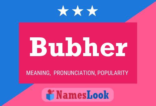 Bubher Namensposter