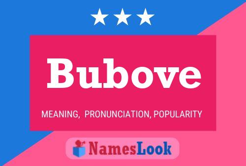 Bubove Namensposter