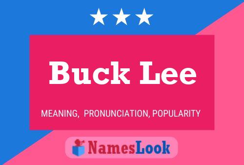 Buck Lee Namensposter