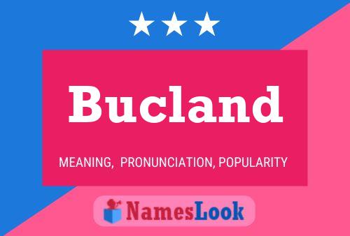 Bucland Namensposter