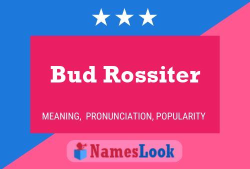 Bud Rossiter Namensposter