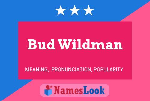 Bud Wildman Namensposter