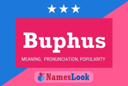 Buphus Namensposter