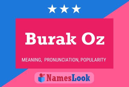 Burak Oz Namensposter