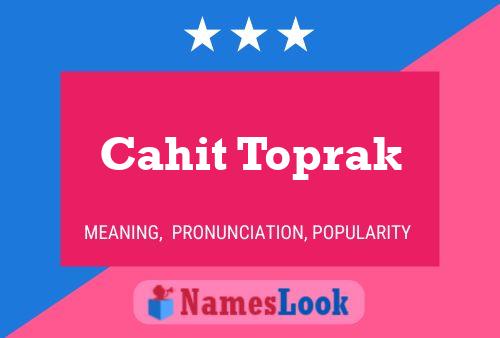 Cahit Toprak Namensposter