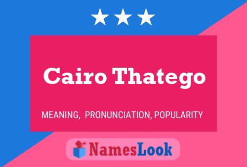 Cairo Thatego Namensposter