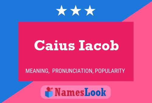 Caius Iacob Namensposter