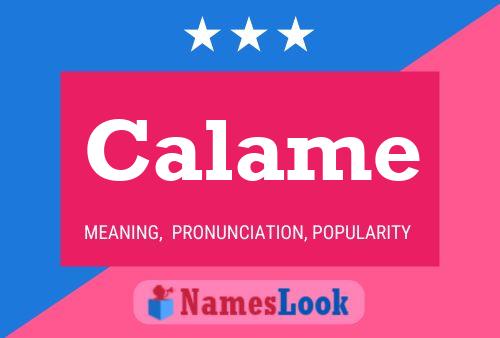 Calame Namensposter