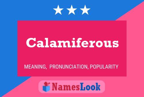 Calamiferous Namensposter