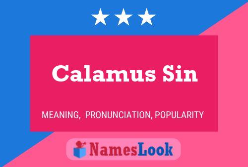 Calamus Sin Namensposter