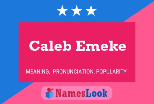 Caleb Emeke Namensposter