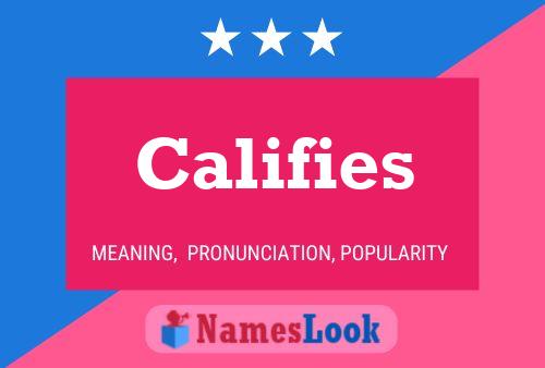 Califies Namensposter