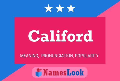 Califord Namensposter