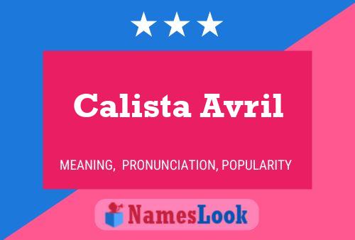 Calista Avril Namensposter