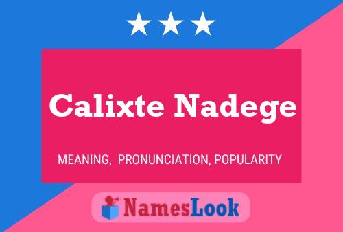 Calixte Nadege Namensposter