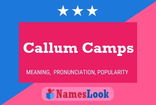 Callum Camps Namensposter