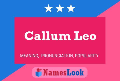 Callum Leo Namensposter