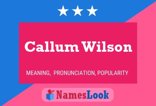 Callum Wilson Namensposter