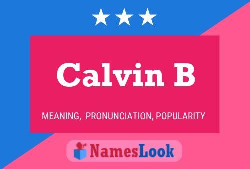 Calvin B Namensposter