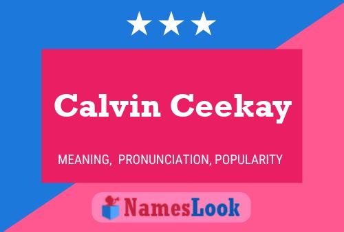 Calvin Ceekay Namensposter