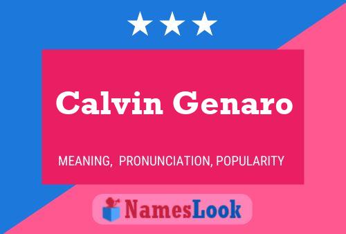 Calvin Genaro Namensposter