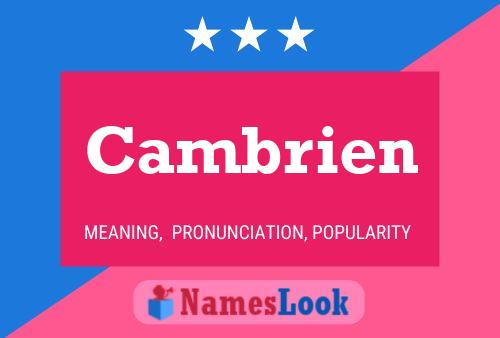 Cambrien Namensposter