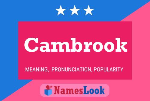 Cambrook Namensposter