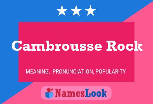 Cambrousse Rock Namensposter