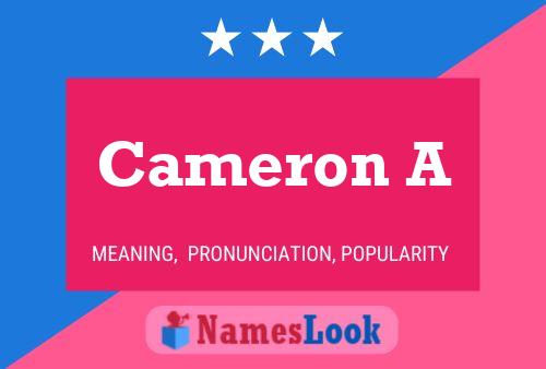 Cameron A Namensposter