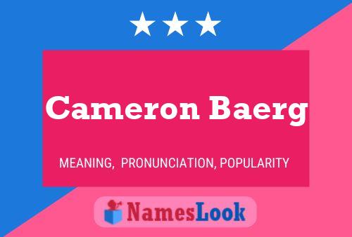 Cameron Baerg Namensposter