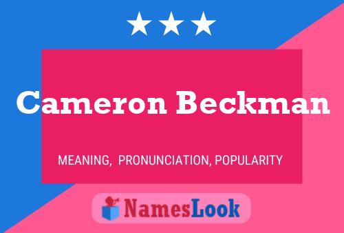 Cameron Beckman Namensposter