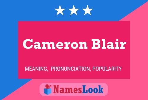 Cameron Blair Namensposter