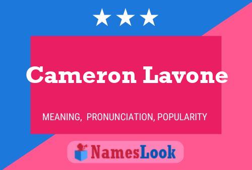 Cameron Lavone Namensposter