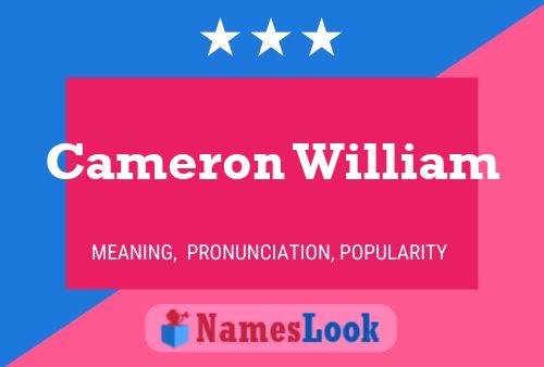 Cameron William Namensposter