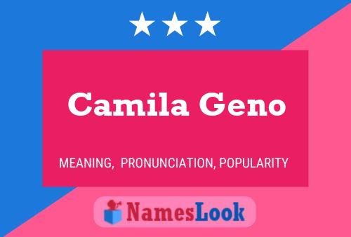 Camila Geno Namensposter