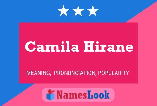 Camila Hirane Namensposter