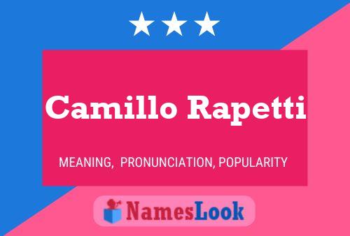 Camillo Rapetti Namensposter