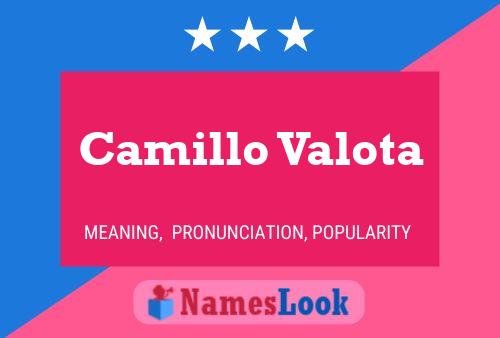 Camillo Valota Namensposter