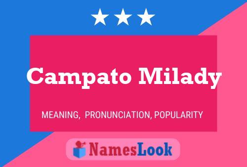 Campato Milady Namensposter