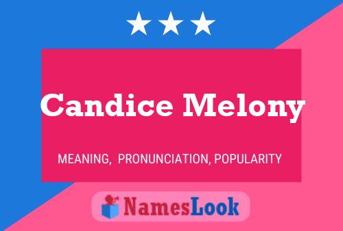 Candice Melony Namensposter