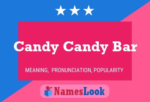 Candy Candy Bar Namensposter