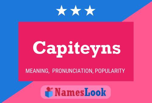 Capiteyns Namensposter