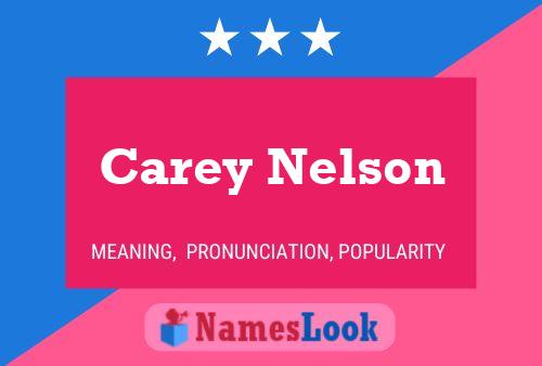 Carey Nelson Namensposter