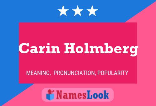 Carin Holmberg Namensposter